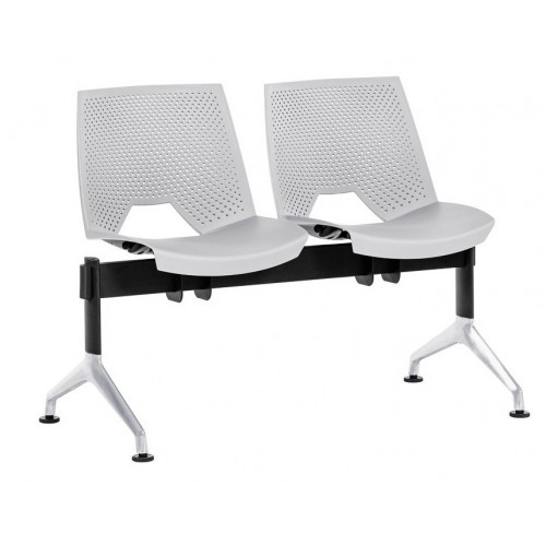 Plastová lavice do čekáren STRIKE P ALU - 2-4 sedadel - výběr barevného provedení 