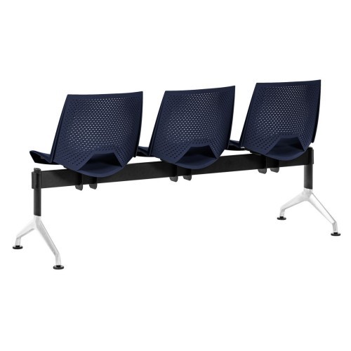 Plastová lavice do čekáren STRIKE P ALU - 2-4 sedadel - výběr barevného provedení 