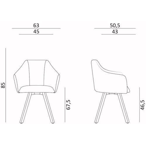 Konferenční křeslo RAVENNA WOOD - nosnost 120 kg 