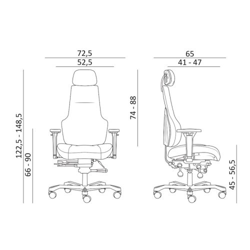 Kancelářské křeslo TAMPA - nosnost  200 kg