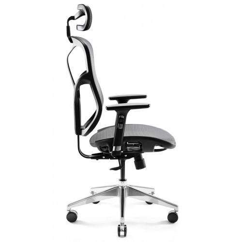 Kancelářské křeslo BASIC V černá/šedá- nosnost 150 kg 