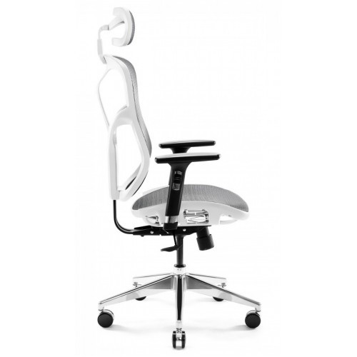 Kancelářské křeslo BASIC V bílá/šedá - nosnost 150 kg 