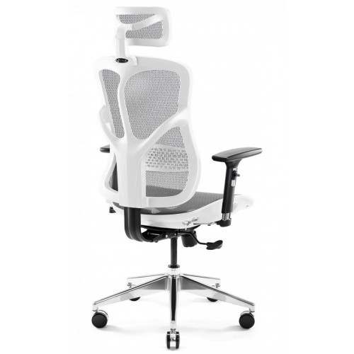 Kancelářské křeslo BASIC V bílá/šedá - nosnost 150 kg 
