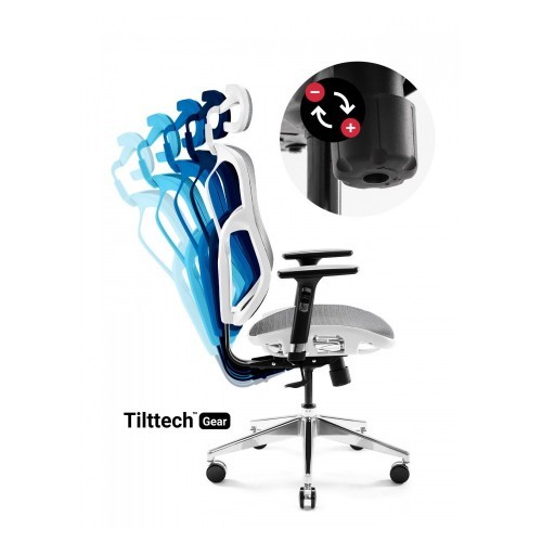 Kancelářské křeslo BASIC V bílá/šedá - nosnost 150 kg 