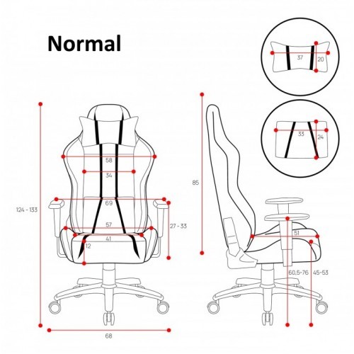 Herní křeslo DEVIL X ONE - černé - nosnost 160 kg  - 3 velikosti křesla