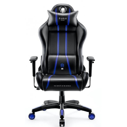 Herní křeslo DEVIL X ONE - černá/modrá - nosnost 160 kg  - 6 let záruka