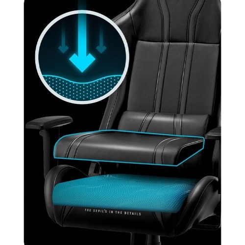 Herní křeslo DEVIL X ONE - černá/zelená - nosnost 160 kg - 6 let záruka