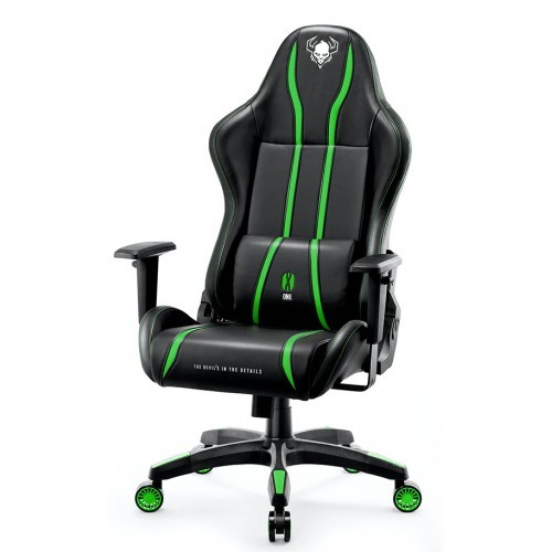 Herní křeslo DEVIL X ONE - černá/zelená - nosnost 160 kg - 6 let záruka