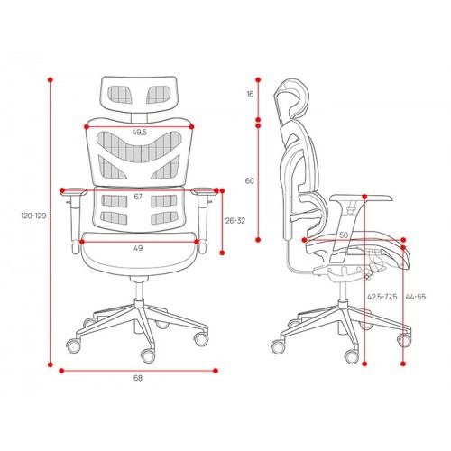 Ergonomické kancelářské křeslo DYNAMIC V  - nosnost 150 kg 