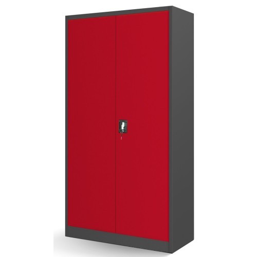 JAN NOWAK - Kovová skříň na nářadí SIMON - červená -  rozměr 185x92 cm - zámek 