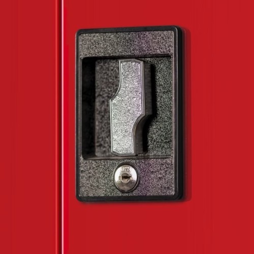 JAN NOWAK - Kovová skříň na nářadí SIMON - červená -  rozměr 185x92 cm - zámek 