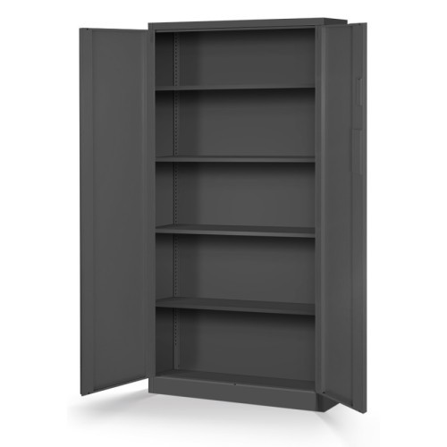 JAN NOWAK - Kovová policová skříň s elektronickým zámkem  DANY - antracit  - rozměr 185x90 cm 