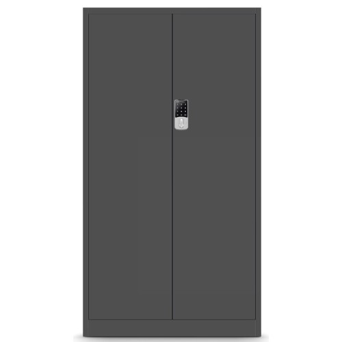 JAN NOWAK - Kovová policová skříň s elektronickým zámkem  DANY - antracit  - rozměr 185x90 cm 