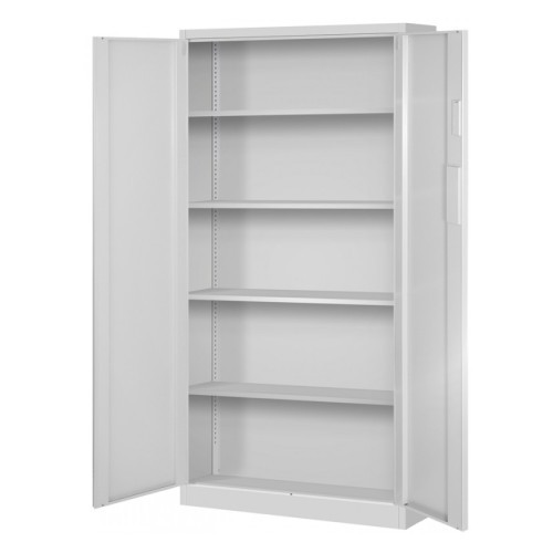 JAN NOWAK - Kovová policová skříň s elektronickým zámkem  DANY - šedá  - rozměr 185x90 cm 