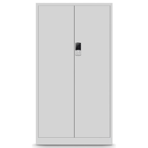 JAN NOWAK - Kovová policová skříň s elektronickým zámkem  DANY - šedá  - rozměr 185x90 cm 