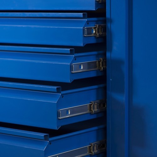 JAN NOWAK - Kovová skříň na nářadí AREK - blue -  rozměr 185x92 cm - zámek 