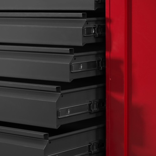JAN NOWAK - Kovová skříň na nářadí AREK - červená -  rozměr 185x92 cm - zámek 