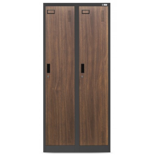 JAN NOWAK - Kovová šatní skříň KASPER 4  BHP - antracit/ořech -  rozměr 180x80 cm 