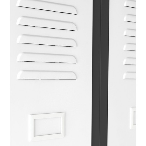 JAN NOWAK - Kovová šatní skříň KASPER 4  BHP - antracit/bílá -  rozměr 180x80 cm 