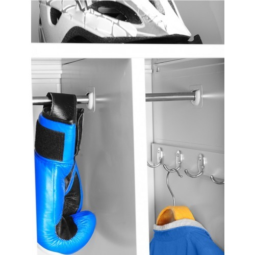 JAN NOWAK - Kovová šatní skříň KASPER 4  BHP - šedá -  rozměr 180x80 cm 