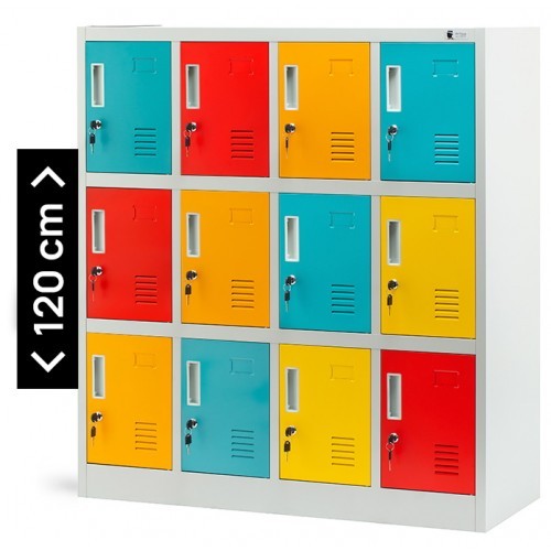 JAN NOWAK - Kovová skříň  OLI BHP - barevná - rozměr 120x109 cm 