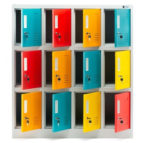 JAN NOWAK - Kovová skříň  OLI BHP - barevná - rozměr 120x109 cm 