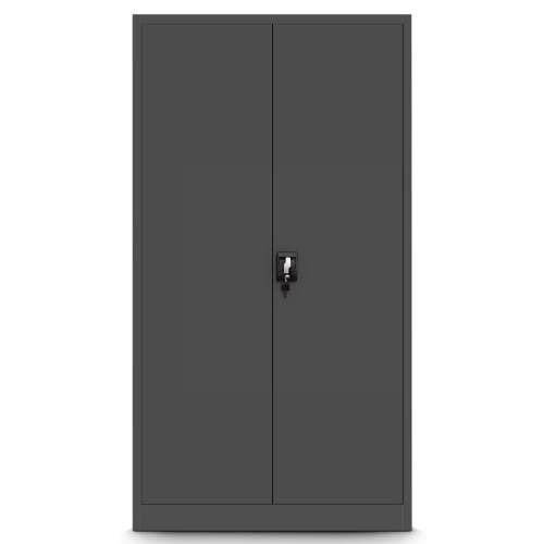 JAN NOWAK - Kovová policová skříň s TOM s vnitřní uzamykatelnou skříňkou  - antracit  - rozměr 185x90 cm 