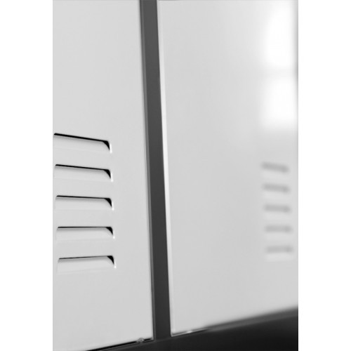 JAN NOWAK - Kovová šatní skříň IGORA  BHP 6  - antracit/bílá - rozměr 185x90 cm 