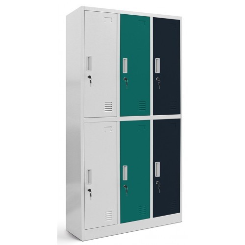 JAN NOWAK - Kovová šatní skříň IGORA  BHP 6  - vícebarevná - rozměr 185x90 cm 