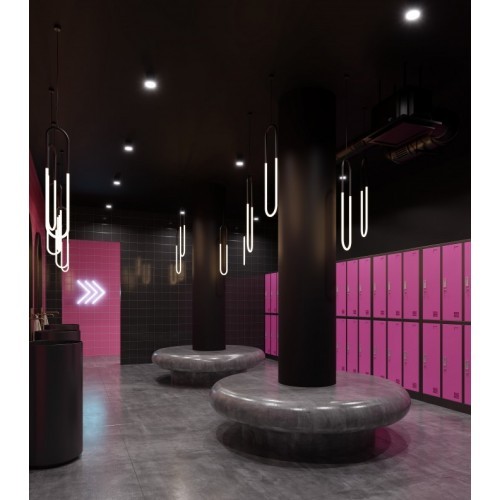 JAN NOWAK - Kovová šatní skříň IGORA  BHP 6  - antracit/fuchsie - rozměr 185x90 cm 