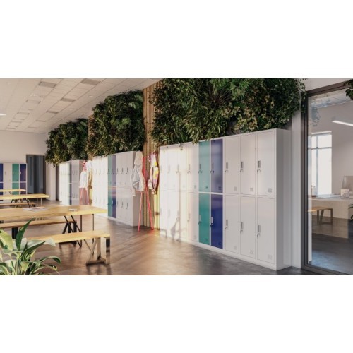 JAN NOWAK - Kovová šatní skříň IGORA  BHP 6  - šedá - rozměr 185x90 cm 