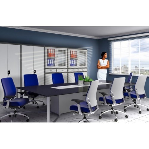 JAN NOWAK - Kovová policová skříň JANA II se zámkem - antracit/červená - rozměr 185x115 cm 