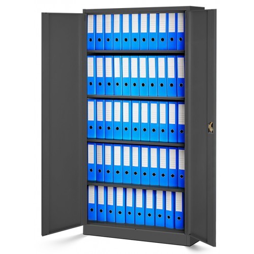 JAN NOWAK - Kovová policová skříň se zámkem  JANH eco - antracit - rozměr 195x90 cm 