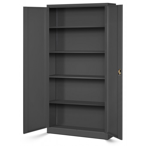 JAN NOWAK - Kovová policová skříň se zámkem  JANH eco - antracit - rozměr 195x90 cm 