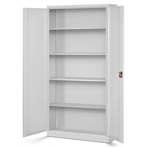 JAN NOWAK - Kovová policová skříň se zámkem  JANH eco - šedá  - rozměr 195x90 cm 