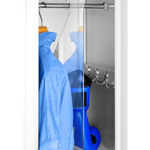 JAN NOWAK - Kovová šatní skříň KASPER 2  BHP - šedá- rozměr 180x60 cm 