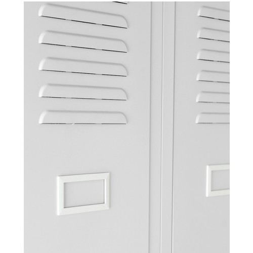 JAN NOWAK - Kovová šatní skříň KASPER 2  BHP - šedá- rozměr 180x60 cm 