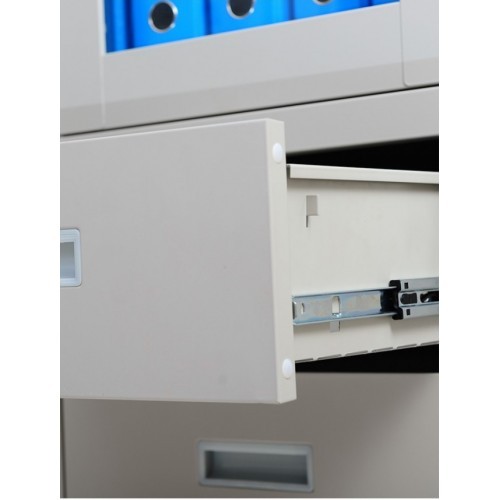 JAN NOWAK - Kovová kombinovaná skříň OLA se zámky- antracit - rozměr 185x90 cm 