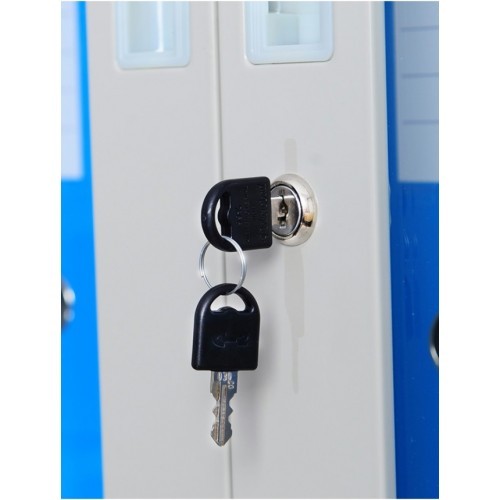 JAN NOWAK - Kovová kombinovaná skříň OLA se zámky- antracit - rozměr 185x90 cm 