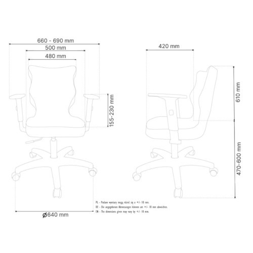 Kancelářské křeslo  ACO Large Black - nosnost 110 kg  - výběr barevného provedení