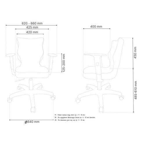 Kancelářské křeslo  ACO Medium Black - nosnost 110 kg - výběr barevného provedení