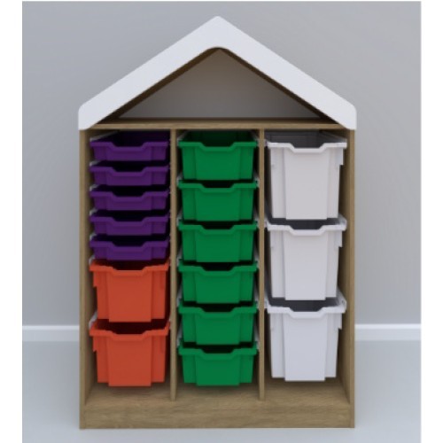 Skříň na kontejnery BLOX  110 4PG šedá - rozměr 105x46x152 cm 