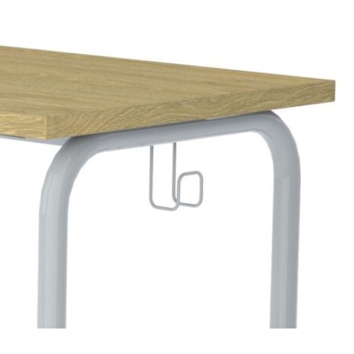 Školní lavice SIMPLE - výškově nastavitelná - pro 1 źáka - rozměr 70x50 cm - deska šedá/podnož bílá