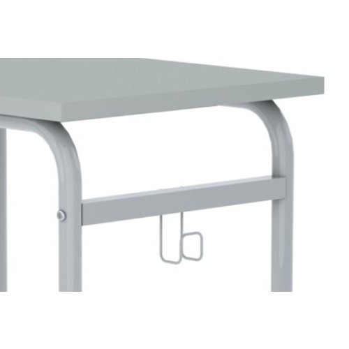 Školní lavice SOBRE- výškově nastavitelná - pro 2 źáky - rozměr 130x50 cm - deska bílá/podnož bílá