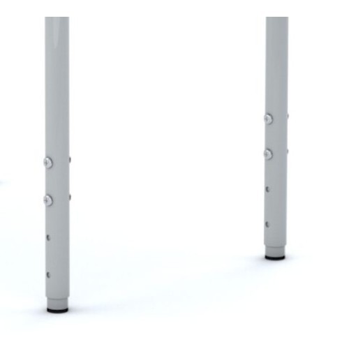 Školní lavice SOBRE- výškově nastavitelná - pro 2 źáky - rozměr 130x50 cm - deska bílá/podnož bílá