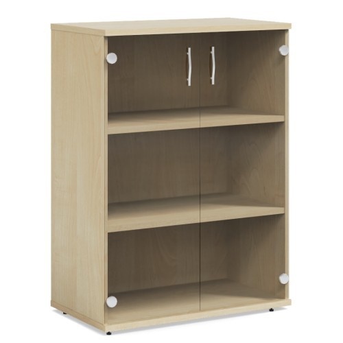 Policová skříň dveře sklo -  výška 119,6 cm EXPRESS II - SC44