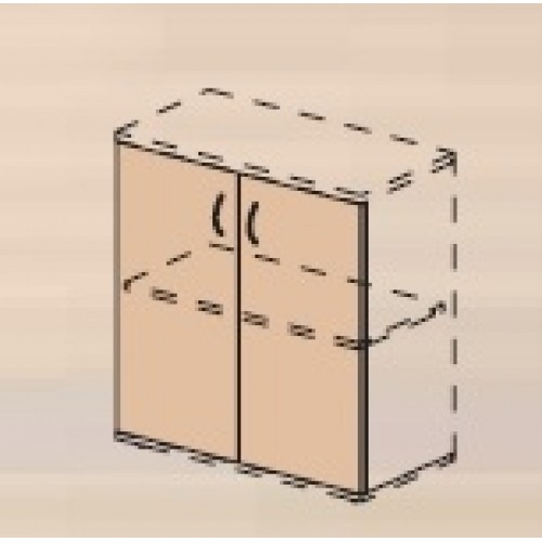 Kancelářská skříň policová - výška 80 cm  EXPRESS II - SC53