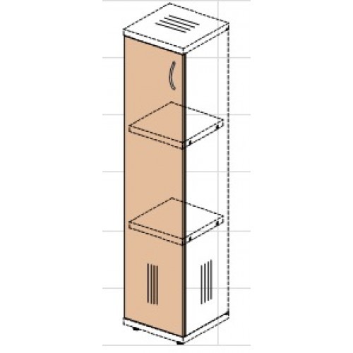 Kancelářská skříň policová - výška 119,6 cm  EXPRESS II - SC4304
