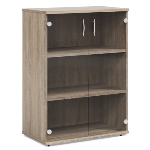 Policová skříň dveře sklo -  výška 119,6 cm EXPRESS II - SC44