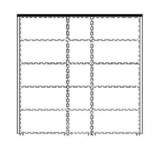 Horní obkladová deska WELS k sestavě skříní šířky 200 cm - 108525